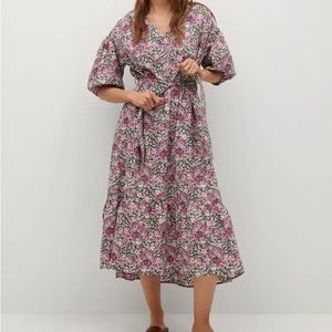 NWT Mango Flowers Cotton Dress